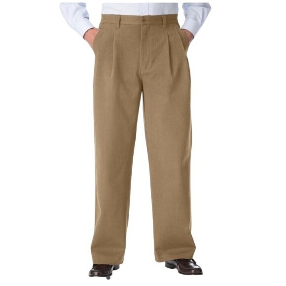 King Size Mens Pleated Khaki Pants Size 52X33